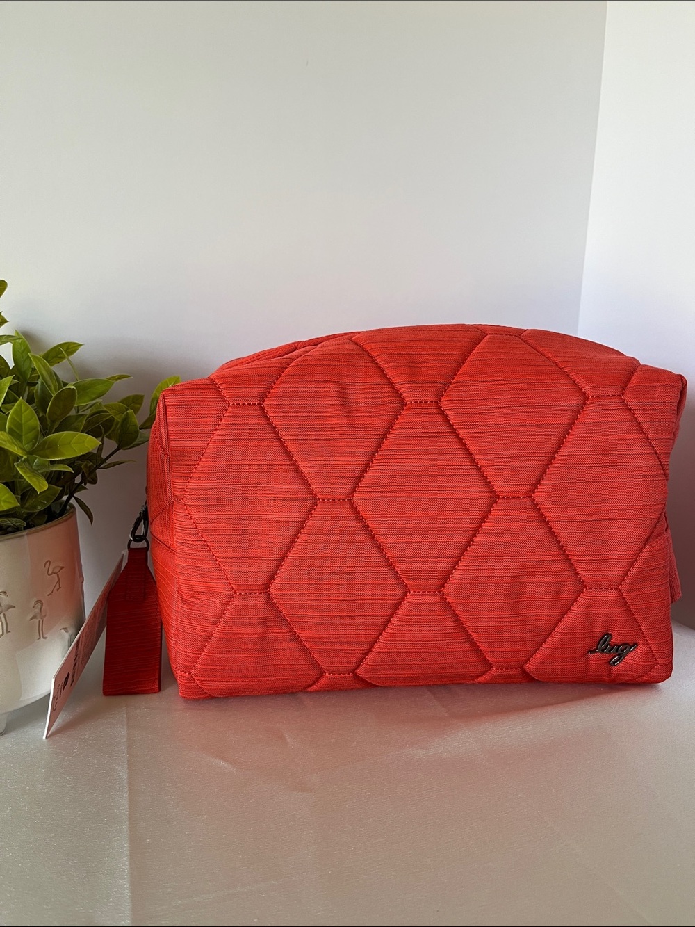 LUG - Bumper Cosmetic Case in Brushed Papaya
